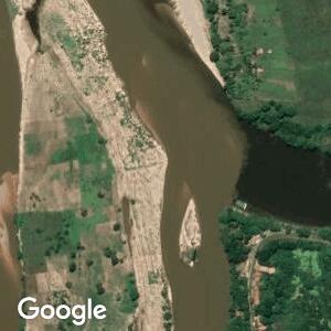 Imagem de satélite: Encontro do Rio Poti com o Rio Parnaíba - Teresina/PI