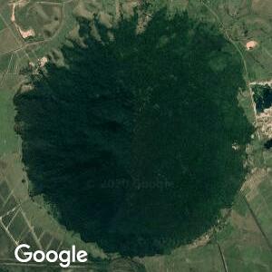 Imagem de satélite: Morro São João - Vulcão Extinto - Rio das Ostras/RJ