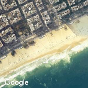 Imagem de satélite: Praia de Copacabana - Rio de Janeiro/RJ