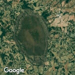 Imagem de satélite: Serra de Caldas - Vulcão Extinto no Brasil - Caldas Novas/GO
