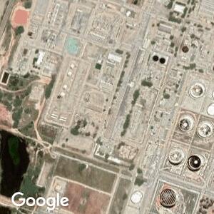 Imagem de satélite: Unidade de Processamento de Gás Natural da Petrobrás - Guamaré/RN