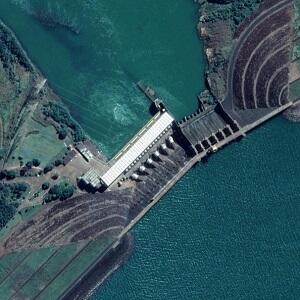 Imagem de satélite: Usina Hidrelétrica de Itumbiara/GO