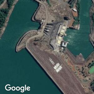 Imagem de satélite: Usina Hidrelétrica Governador Ney Braga - Salto Segredo - Mangueirinha/PR